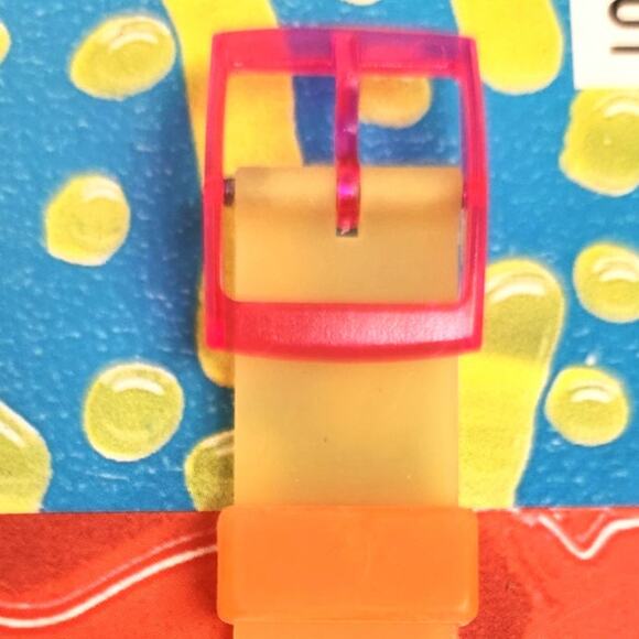 Vintage Coca-Cola Watch Lemon Dial Green See-through case made by Swatch NEW - Picture 5 of 11